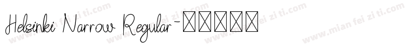 Helsinki Narrow Regular字体转换